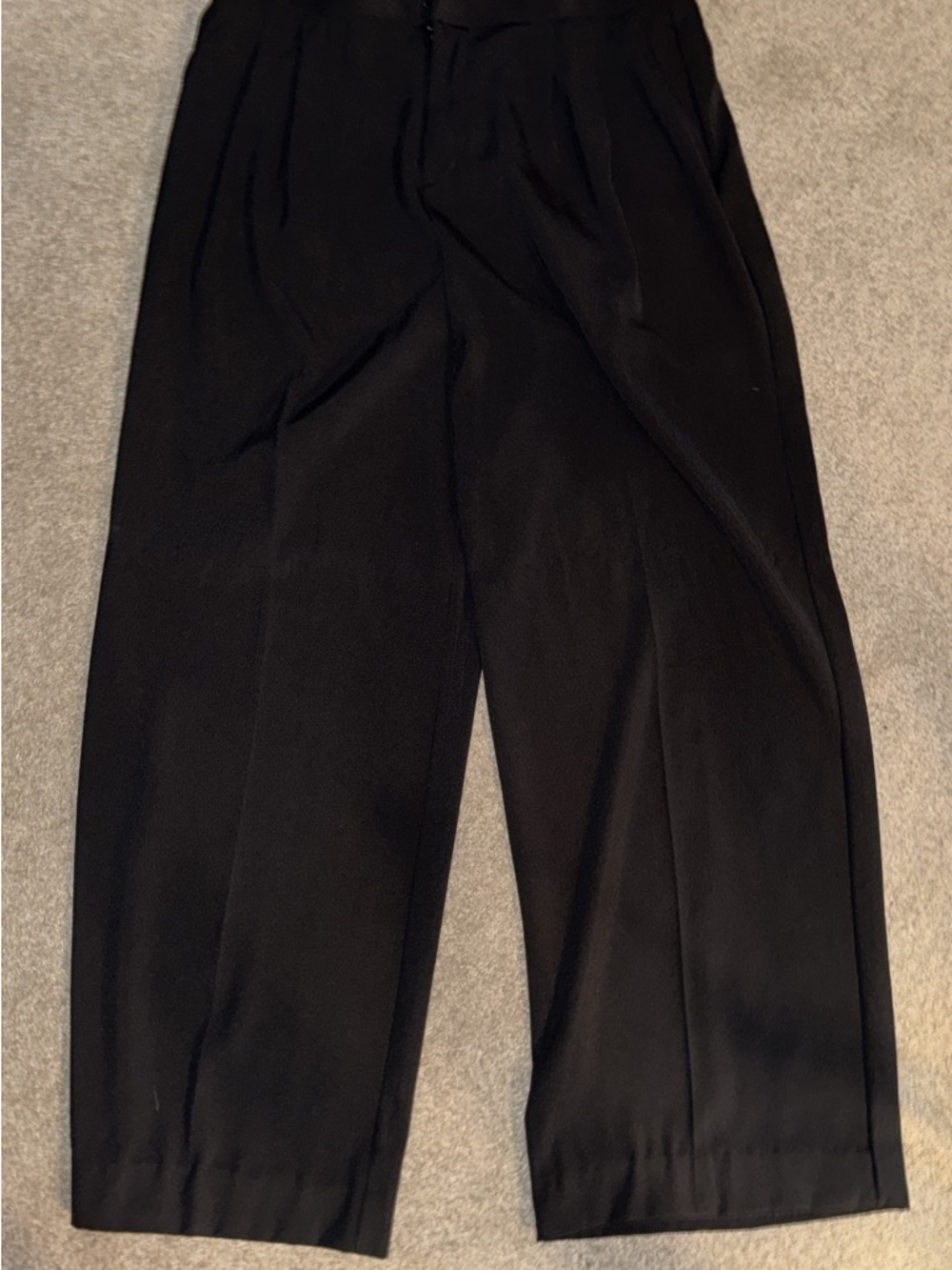 Christopher & Banks Black Cropped Dress Trousers